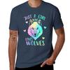Just a girl who loves Wolves TShirt Summer Holiday Casual Tee