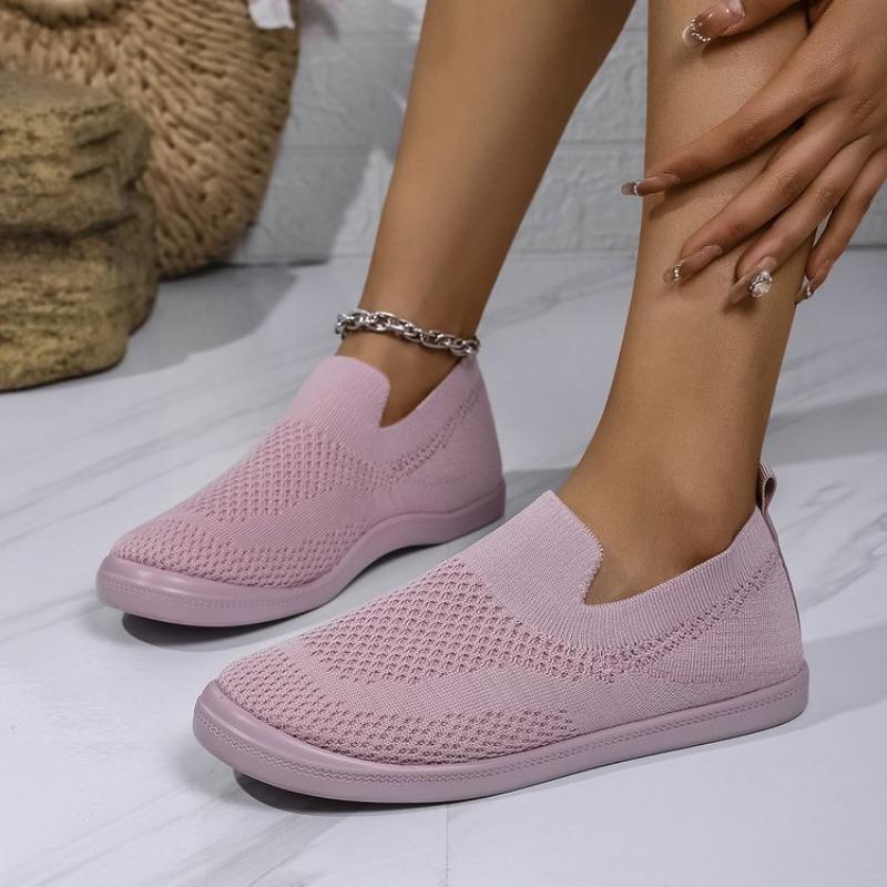 

Large size flat-bottomed mesh single shoes for women s autumn new breathable one-pedal lazy single shoes for women 42