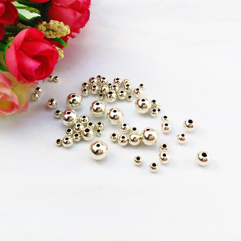 

Silver-Plated Cupronickel Pearl Luster Spacer Beads for DIY Bracelets & Anklets