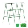 Cucumber Trellis for Garden 48 Inch A-Frame Plant Trellis Set with Net And Ties Climbing Vegetable Support Trellis for Cucumbers Tomatoes Grapes