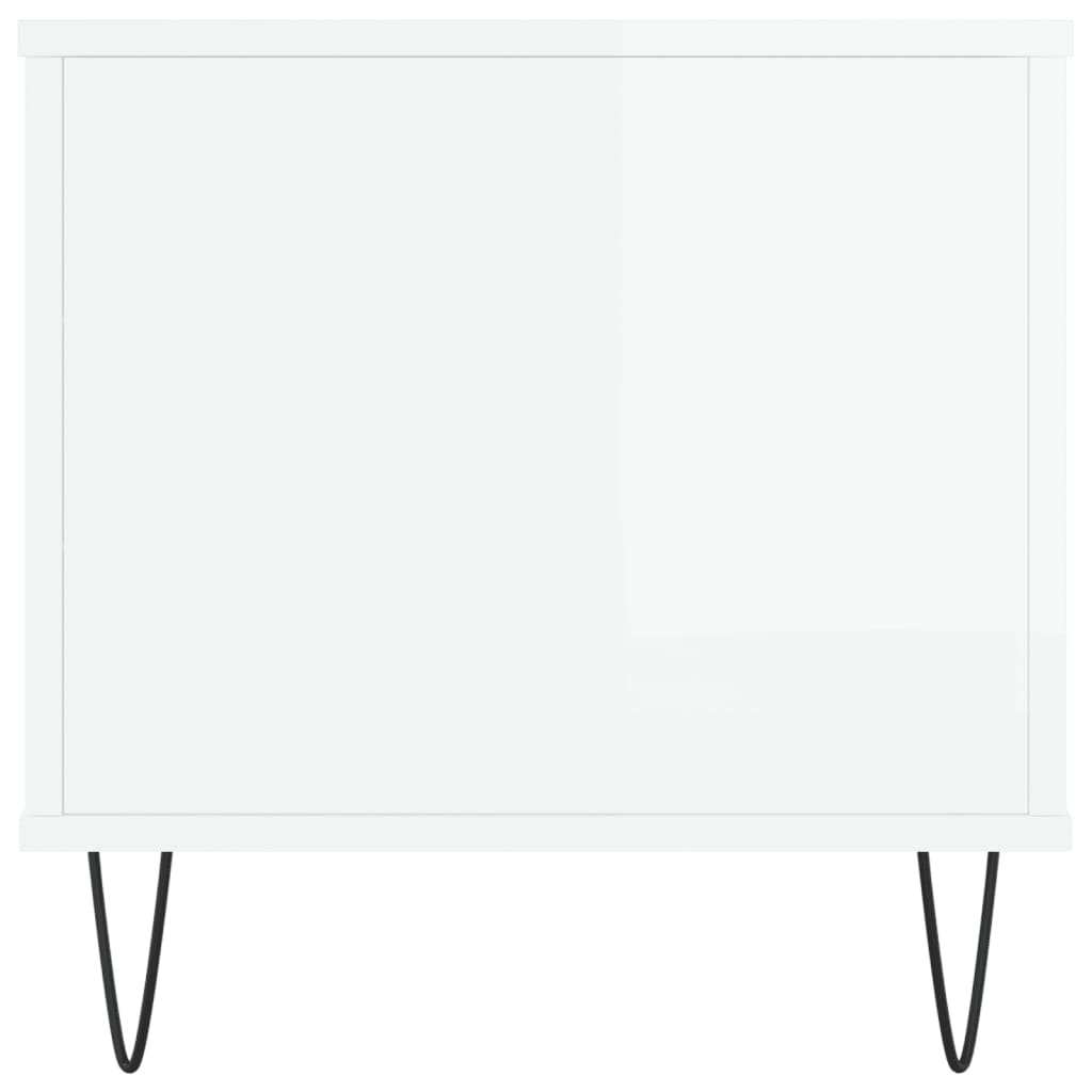  Stolik kawowy, biały z połyskiem, 90x44,5x45 cm