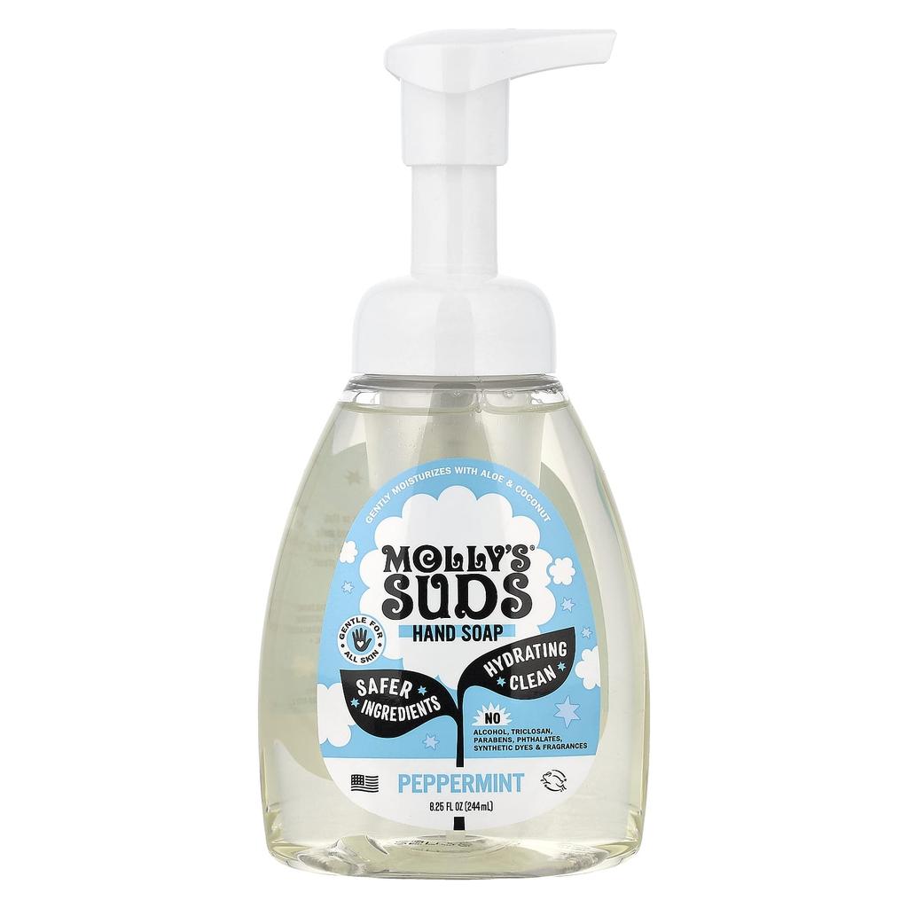 Molly's Suds, Hand Soap, Peppermint, 8.25 fl oz (244 ml)