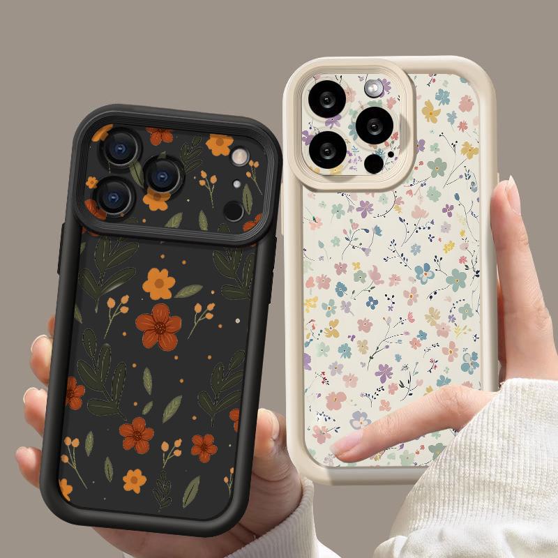 Retro Tropical Leaf Flower Case For iPhone 18 Pro Max Shockproof Bumper Soft Silicone Cover For iPhone 17 16 15 14 13 Pro Max 17E