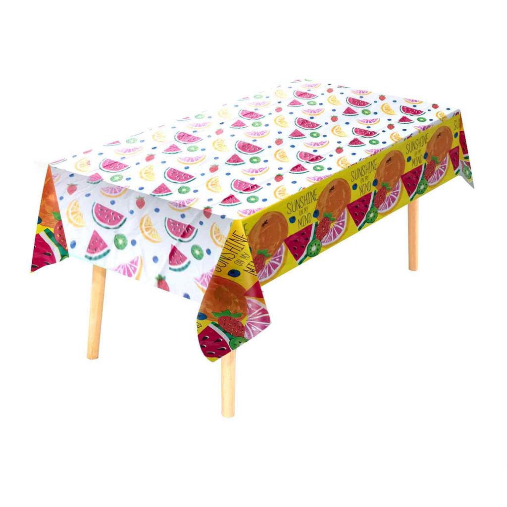 Disposable PEVA Cartoon Balloon Tablecloth - Oil-Proof, Thickened for Birthdays & Kindergarten Parties