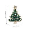 Cute Xmas Tree Lapel Pin Vintage Rhinestone Brooch Daily Christmas Brooch  Women