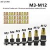 (YY)11Pcs/Pack 2025 New Hand Rivet Nut Manual Riveter Nut Tool Accessory for Nuts M3 M4 M5 M6 M8 M10 M12 Simple Installation