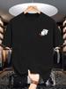 Unisex Crew Neck Tee Cute Sleep Duck Chest Cartoon Graphic Print Soft Cotton Loose Short Sleeve Summer Casual Male Streetwear Tops