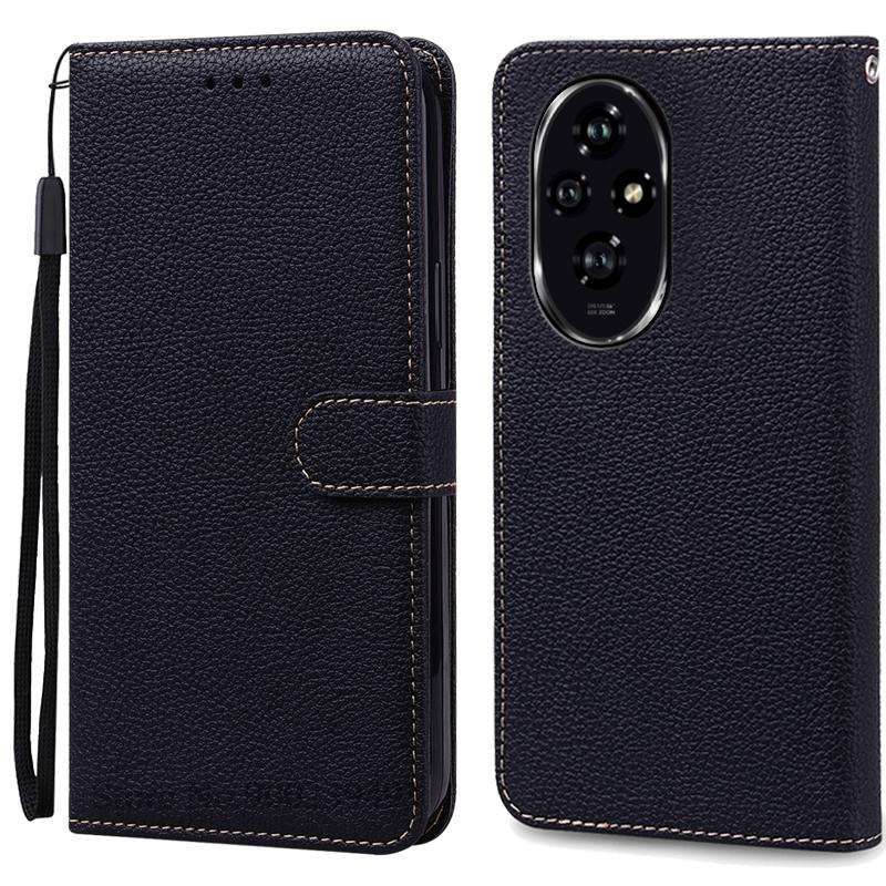 For Honor 200 Case Honor 200 Pro Case Silicone Pu Leather Wallet Case For Honor 200 5G Phone Case For Honor 200 Pro Cover Fundas