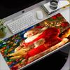Christmas Santa Claus Theme Mouse Pad, Non Slip Rubber Base, Multifunctional Office & Home Decor, Perfect for Workspace Personalization.