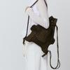 Pleatsmama Glitter Black Brown New Bow Backpack