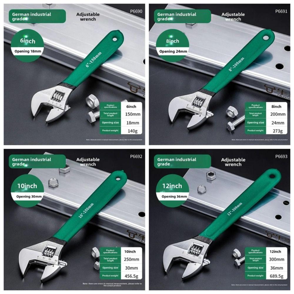Adjustable Adjustable Wrench Chrome Vanadium Steel Hand Tools Professional Spanner Household