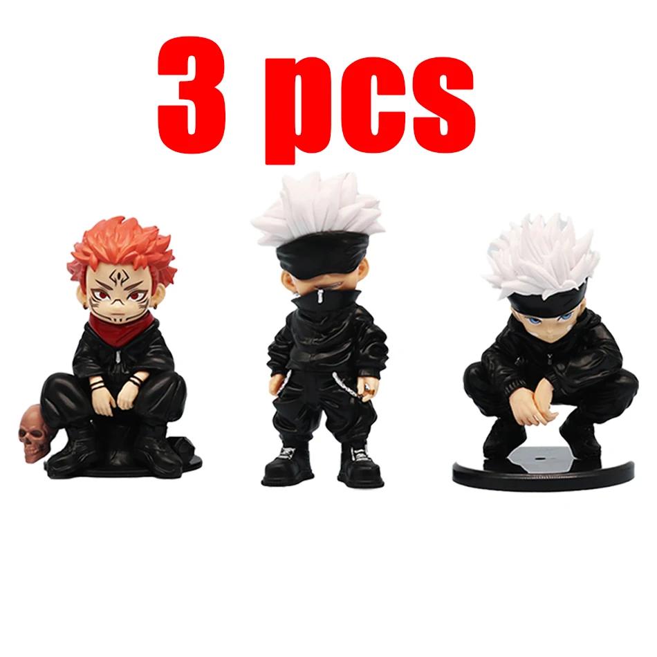 3pcs Satoru Gojo Action Figure Jujutsu Kaisen Anime Figure 3 Style Lord of the Curse Sukuna Figurine Collection Model Doll Toys