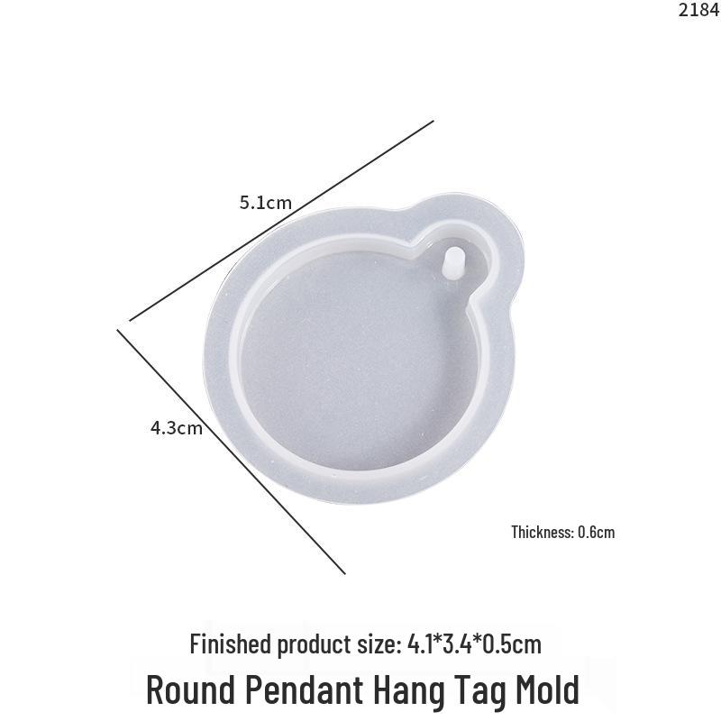 Poppy DIY Resin Sweater Necklace Pendant Mold - Oval, Fan, Round, Bone Tag Shapes