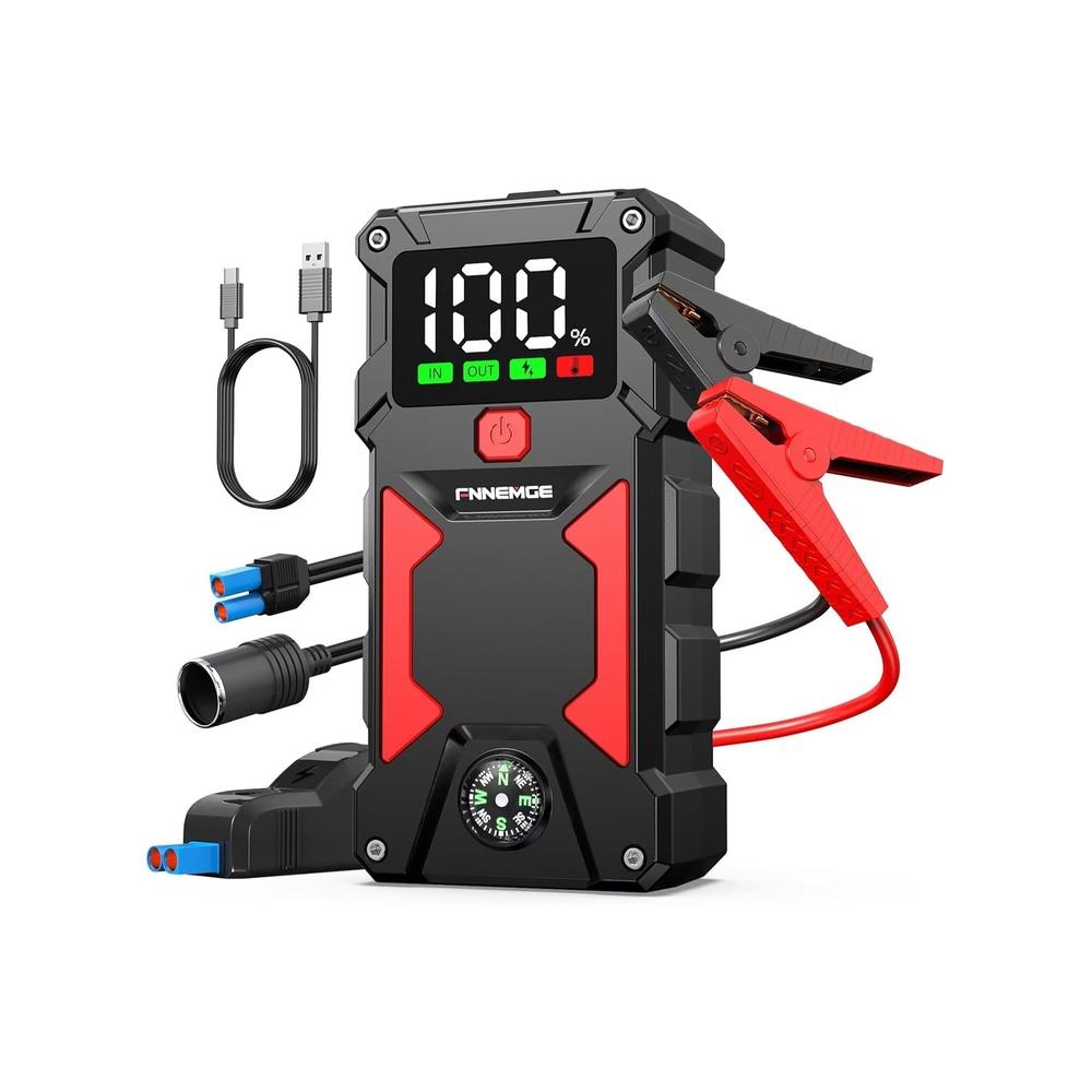 

[Ultra-large Capacity]Jump Starter 5000A 24800mAh Supports All Gasoline Car and 8L Diesel Car 12V Portable Power Pack Automotive Battery Booster Char