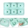 6 Cavity Dessert Cake Silicone Molds Doughnuts Baking Pans NonStick Heat Resistant Kitchen Baking Biscuits Molds Easy To Clean