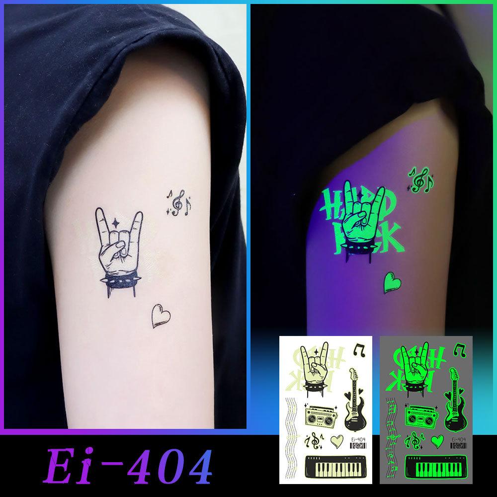 New Luminous Waterproof Rock Band Tattoo Stickers for Concerts & Music Festivals