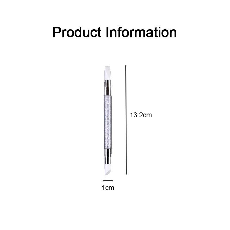 New 1/2/3PCS Dual-ended Silicone Sculpture Pen Nail Art Brushes Small Builder Gel Silicone Nail Brush Tool XJS04
