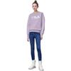 FILA Loose Fit Logo Knit Pullover Long Sleeve Sweatshirt Unisex sweatshirt Light-Purple F11U249201F-VT