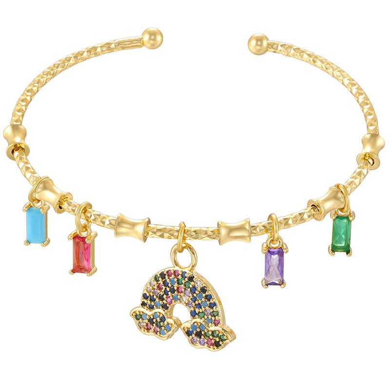 Käfer Oktagramm Regenbogen Spleißarmband Personalisiertes Geometrisches Wassertropfen Vierblättriges Kleeblatt Armband Vl648