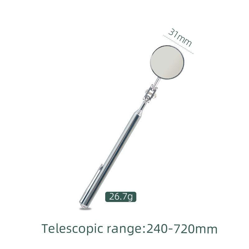 Gebei Magnetic Pickup Tool with Telescopic Rod, Square/Round Mirrors & Flashlight Head for Auto Repair