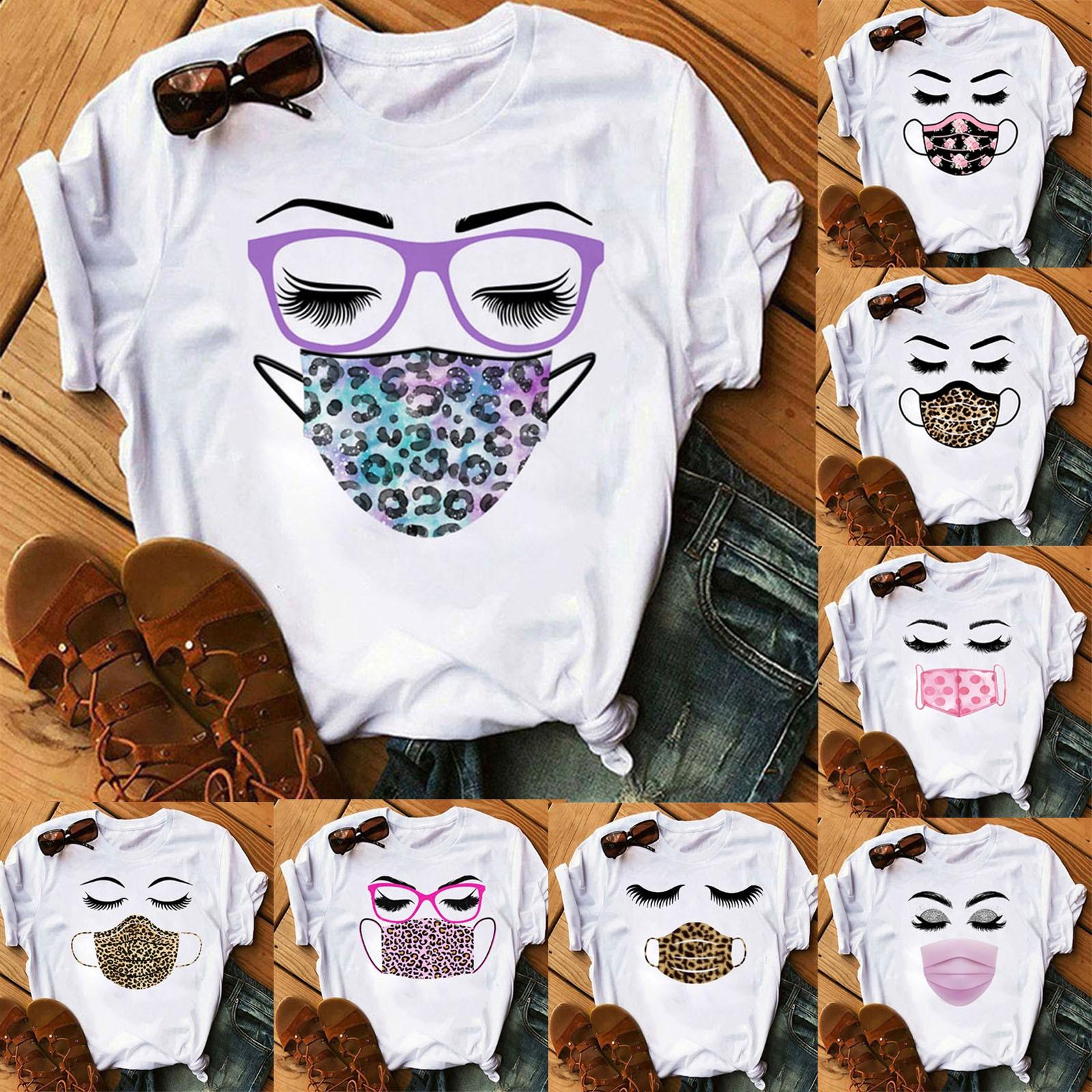 

Women s Fashion Printed Plus Size T-Shirts Short Sleeve Graphic Tee Tops