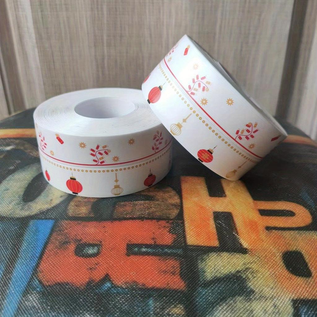 1 Roll Cartoon Caulk Strip, Decorative Self Adhesive Caulk Tape, Caulking Sealing Tape, For Kitchen Countertop Sink Bathtub Bathroom Shower Toilet,