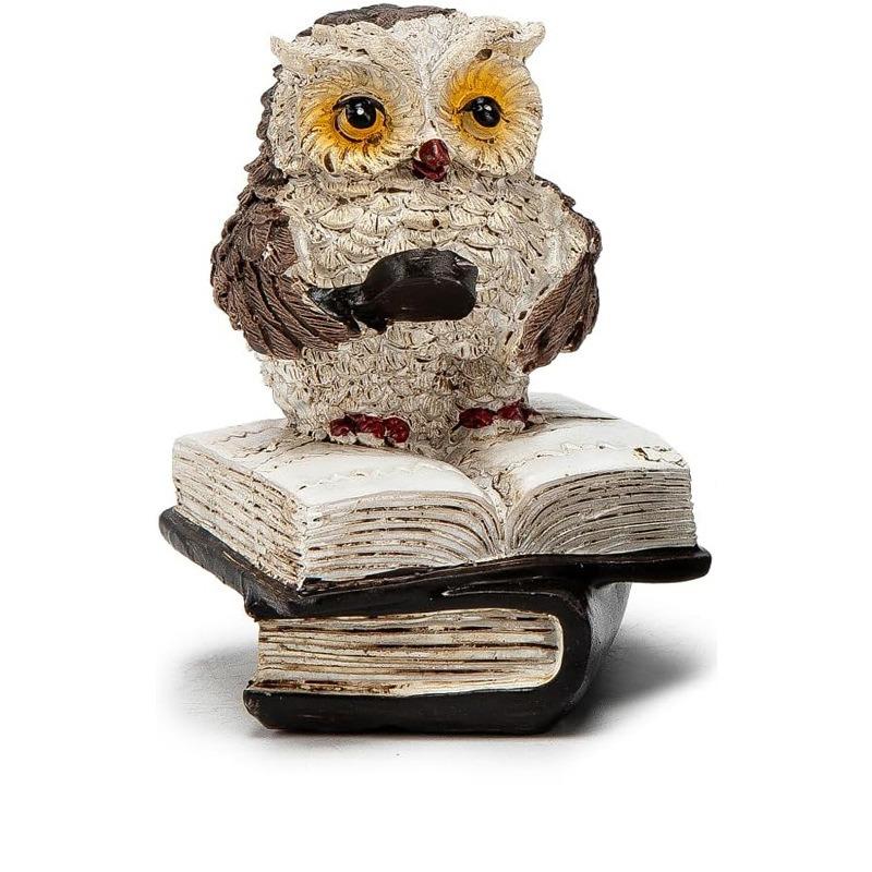 Cartoon Owl Figurine Garden Decoration Outdoor Resin Handicraft Home Living Room Desktop Decoration