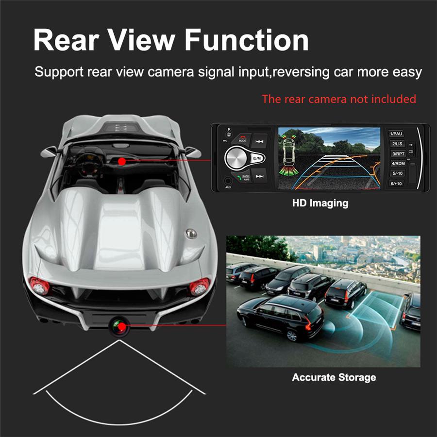 1 DIN 4.1" Car Stereo Radio Audio MP5 Player Bluetooth MP3 FM AUX USB w/ Remote