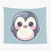 Cartoon Pinguin Wandteppich Lustiger Tier-Wandteppich Wandbehang Kinder Niedlicher Tier-Wandteppich Kunstdekor für Schlafzimmer Wohnzimmer