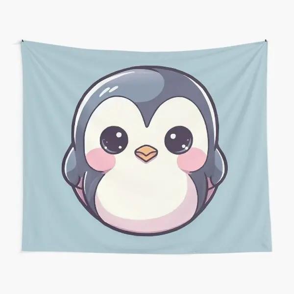 Cartoon Pinguin Wandteppich Lustiger Tier-Wandteppich Wandbehang Kinder Niedlicher Tier-Wandteppich Kunstdekor für Schlafzimmer Wohnzimmer