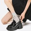 Black One Shoes Multi-Wear Small Leather Shoes Women's New Hundred Velcro British Style Small Leather Shoes
