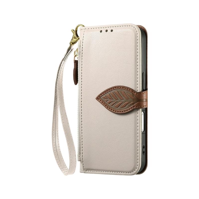 Protective Flip Phone Case With Detachable Wrist Strap Shockproof PU Leather Cover For Secure Carry And Easy Access белый