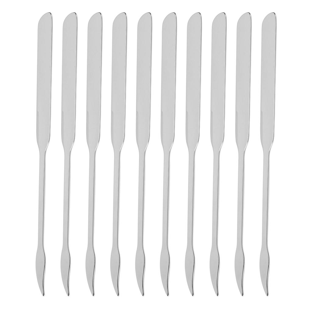 10 ks nerezová ocelová špachtle na make-up s dvojitým koncem pro make-up příslušenství