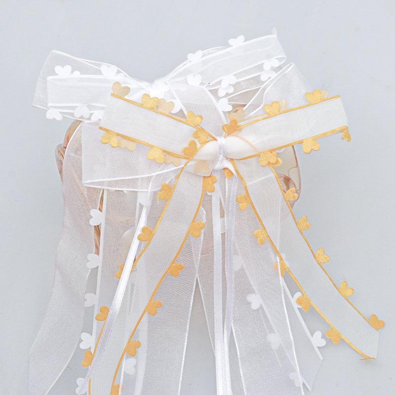 30/10 Stück Weiße Schleife Schleife Hochzeitsauto Schleife DIY Geschenkverpackungsband Schleifen Romantische Hochzeit Geburtstagsfeier Stuhl Dekorationen