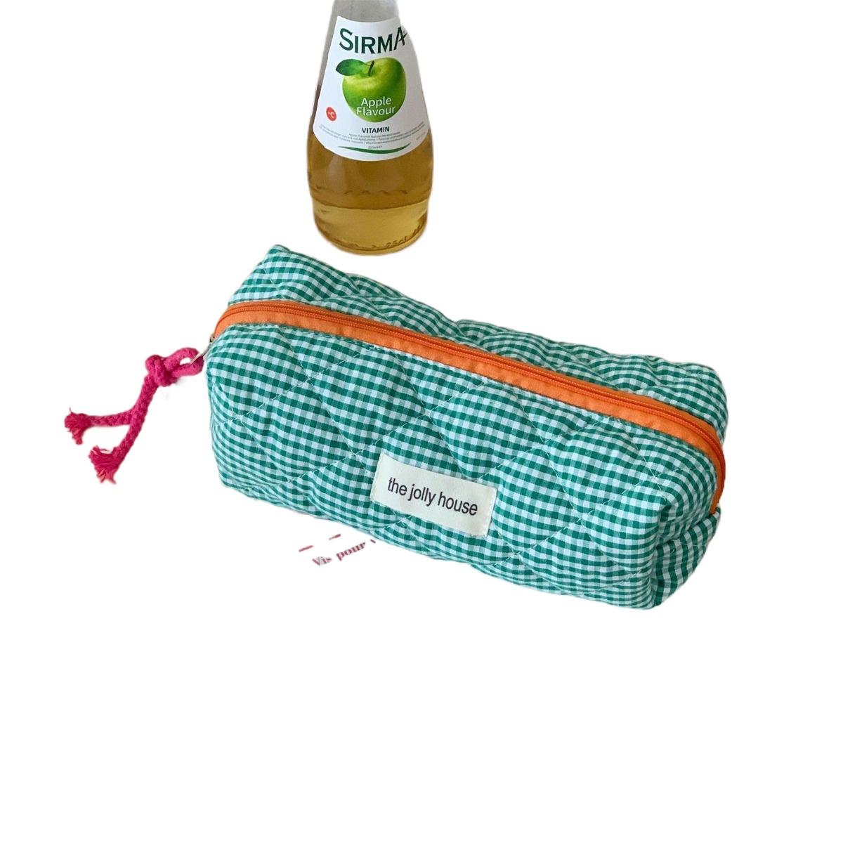 

Вместительный складной кошелек для монет и косметичка - Легкая сумка для хранения с несколькими отделениями на молнии, Простой стиль, Прочная застежка-молния