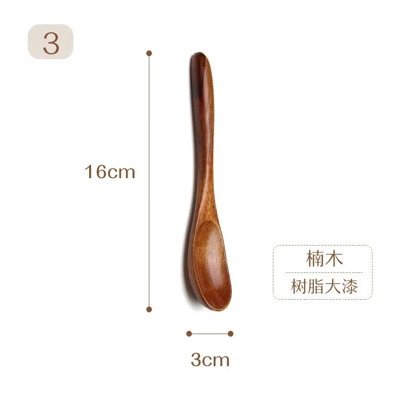 Natural Wood Spoon Bamboo Cooking Utensil Coffee Kitchen Teaspoon Tableware Accessories Spoon Teaspoons for Tea Stirring Spoons