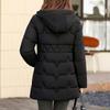 Women's Hooded Coat Ladies Winter Cotton Coat Thickened Warm Jacket
