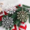 3Pcs/Box Christmas Decoration Snowflake Hanging For Xmas Tree Ornament Home Room Decor Winter New Year 2025 Navidad Accessories