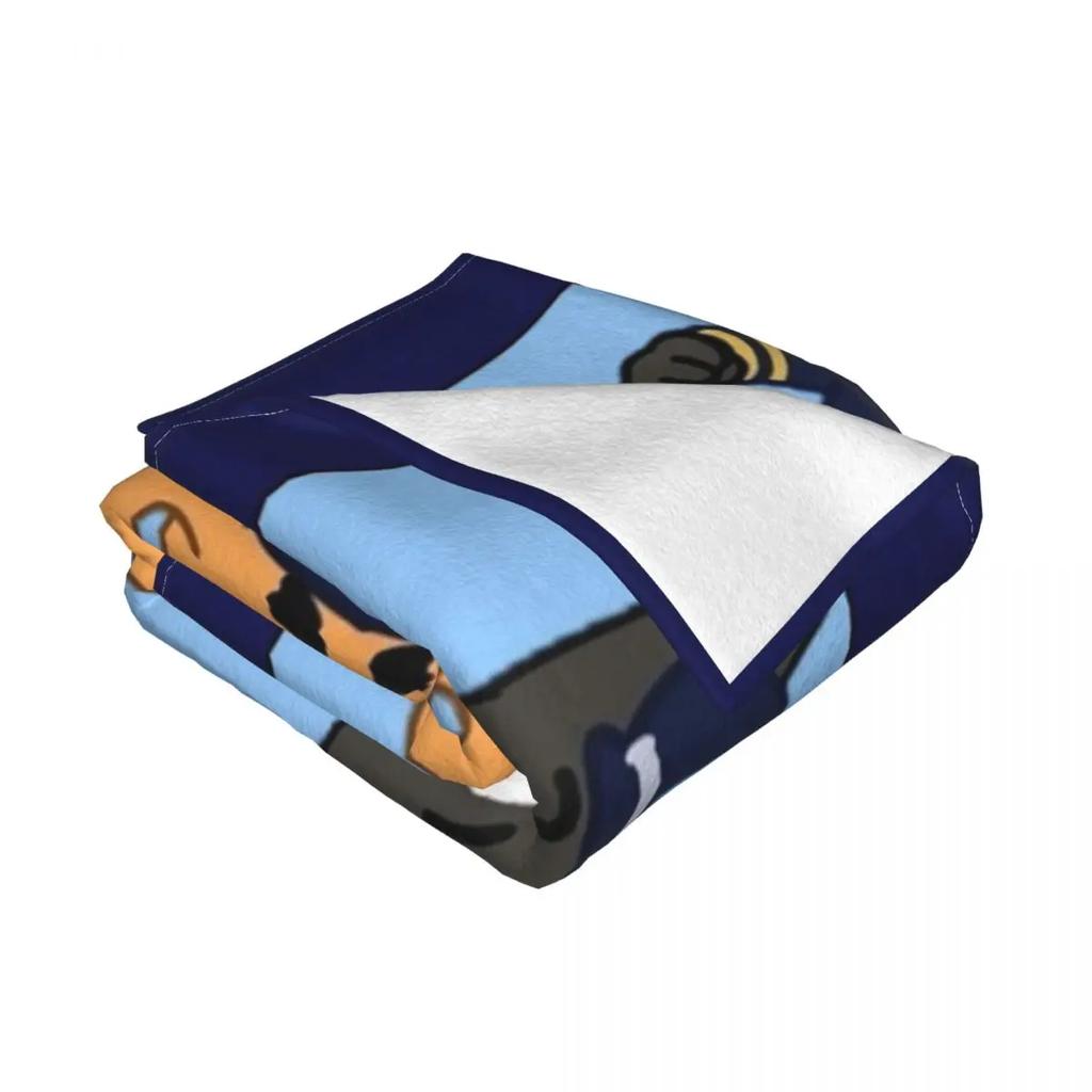 Sheriff Labrador Throw Blanket Multi-Purpose Bed Linens Christmas Blanket