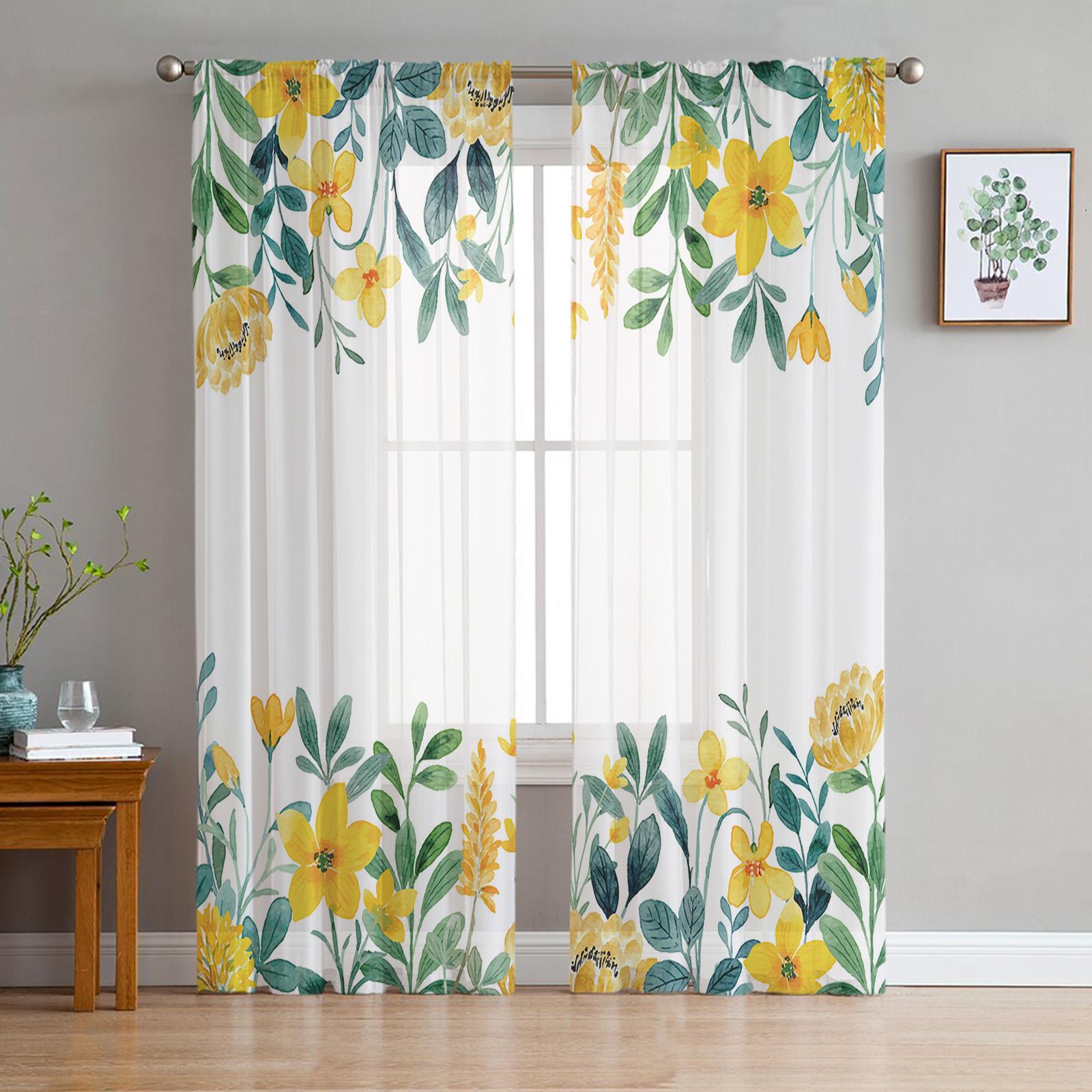 Молодежные прозрачные шторы для спальни — фото 11