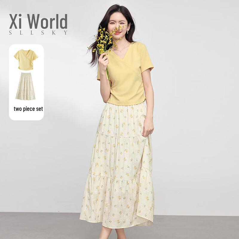 SLLSKY Women s Summer Two-Piece Set S