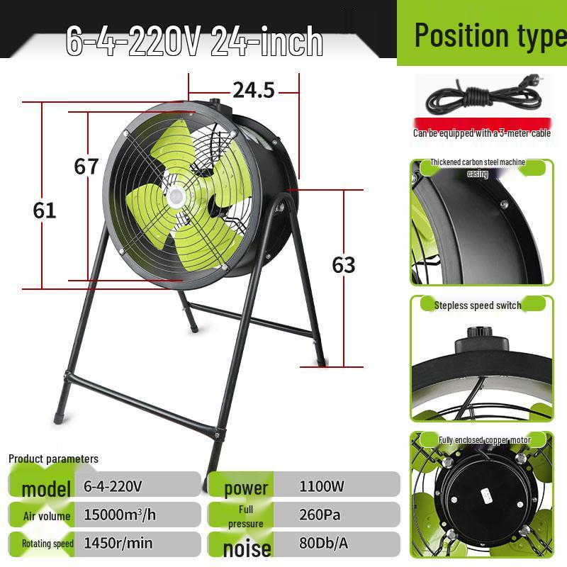 Low Noise Frequency Conversion Axial Fan 220V/380V Industrial Exhaust Ventilation