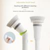 Retractable Long-Handle Wireless Electric Cleaning Brush for Bathroom