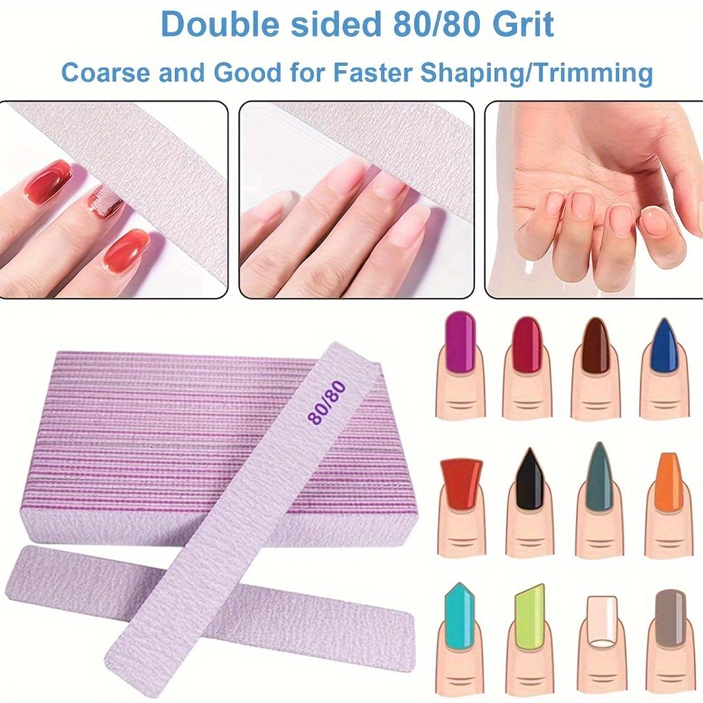 12 ks Pilník na nehty s pískovým povrchem, Pilník na nehty Sandboard, pro akrylové a gelové nehty, Hrubý pilník na nehty Oboustranný 80 Pískový povrch Šmirglový Profesionální Filtr