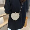 Yogodlns Evening Clutch Bag Women Bag Shiny Handbag Heart Shape Clutches Bag Fashion Chain Shoulder Crossbody Bag Luxury Lady Purse