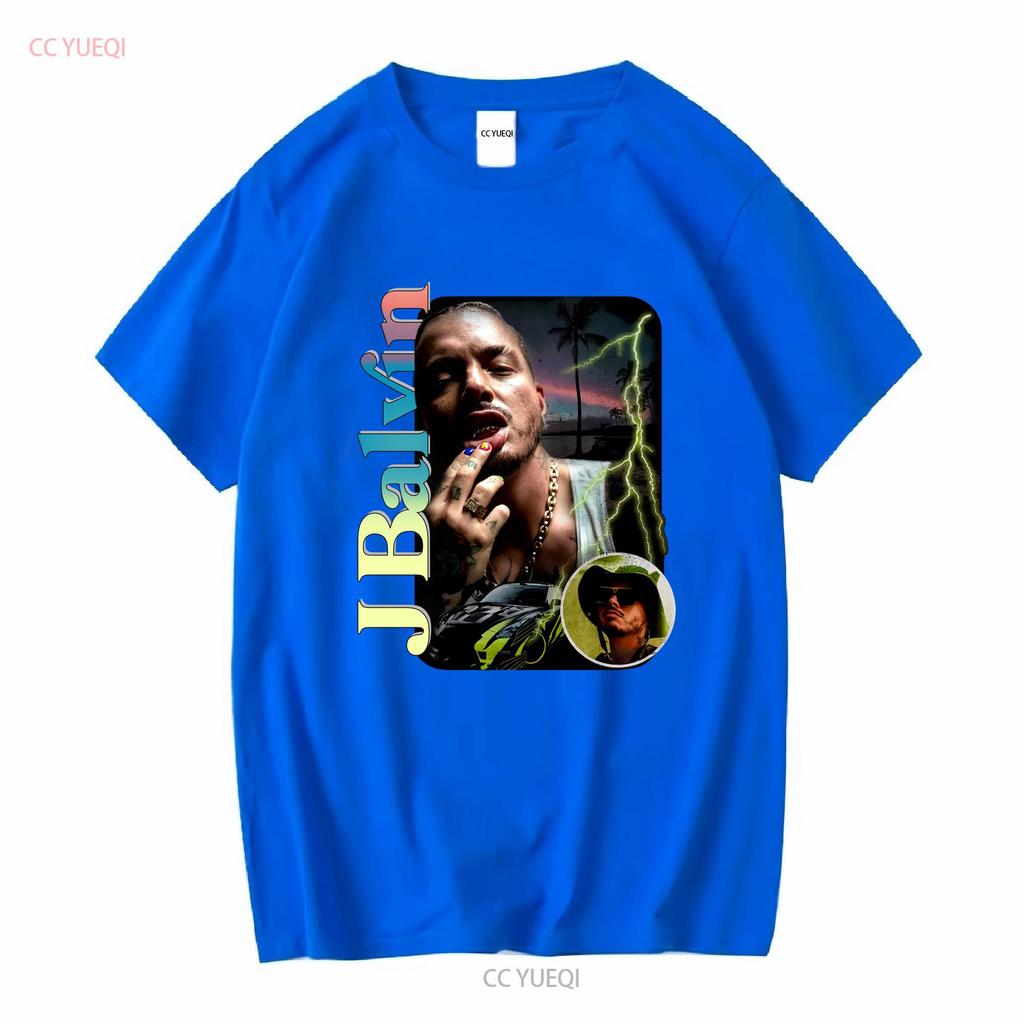 J Balvin T Shirt S Xl Long Sleeves Vintage Washed Comfortable Casual Homme Graphic Stylish Fashion Unisex Stretched Breathable