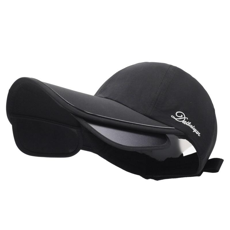 Summer Thin Quick-drying Sunshade Cap Can Be Tied with A Ponytail and  Large Brim To Cover The Whole Face Sunscreen Basebal lCap