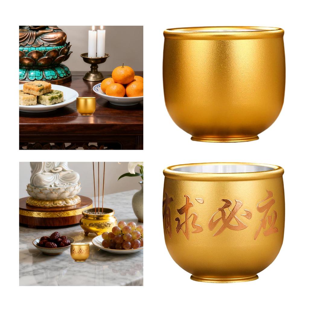 Buddhist Worship Cup Buddhist Alar Supplies Home Decor Buddhist Supplies Buddha Water Cup Offering Cup for Ceremony Studio Party