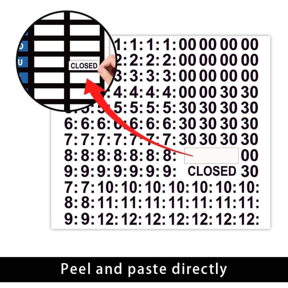 Sunproof Store Opening Signs Decal Waterproof Business Hours Window Decal Cafe Business