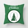 Merry Christmas Santa Elk Print Pattern Cushion Cover Home Living Room Sofa Decoration Square Polyester Pillow